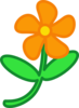 Orange Cartoon Flower Clip Art